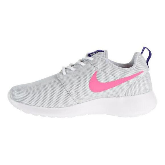 Nike Women's Roshe One Pure Platinum / Laser Pink Running Shoes 844994  SIZE 8 - Picture 5 of 6